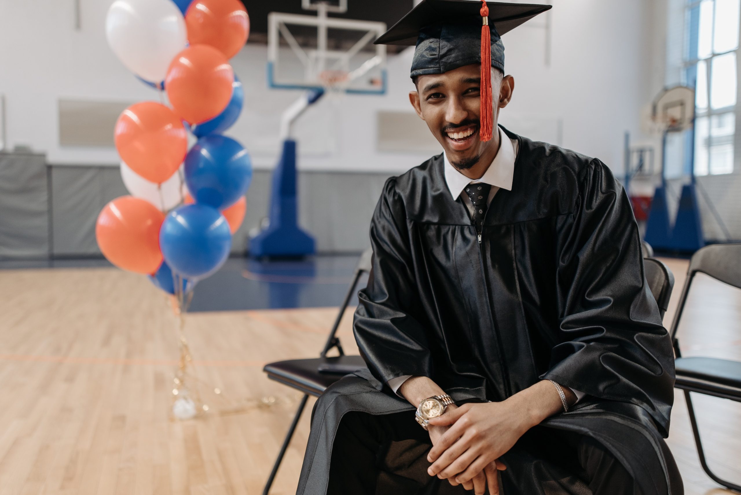 happy student graduating